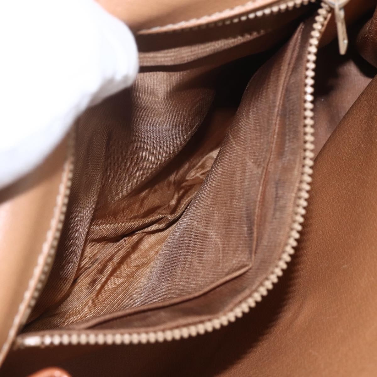 Celine Vintage Macadam Shoulder Bag Canvas and Leather, BROWN, CANVAS, Shoulder bag