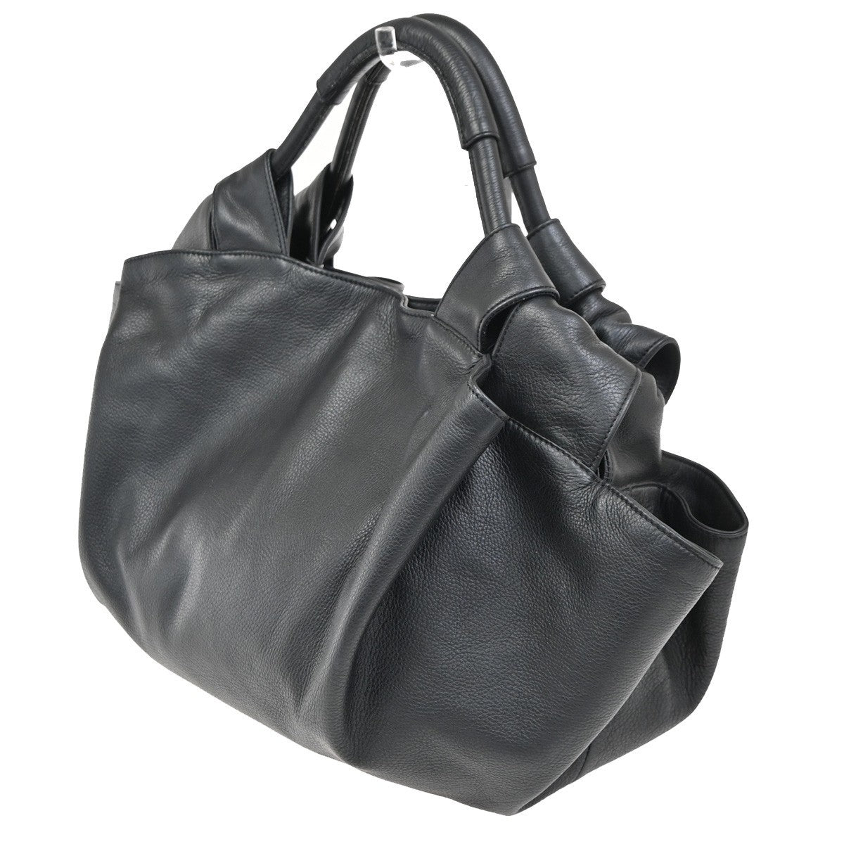 Loewe Anagram Logo Nappa Aire Hand Bag Leather, Black, Leather, Tote Bag