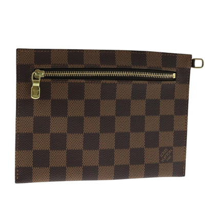 Louis Vuitton Clifton Pouch Damier, Brown, Canvas, Clutch