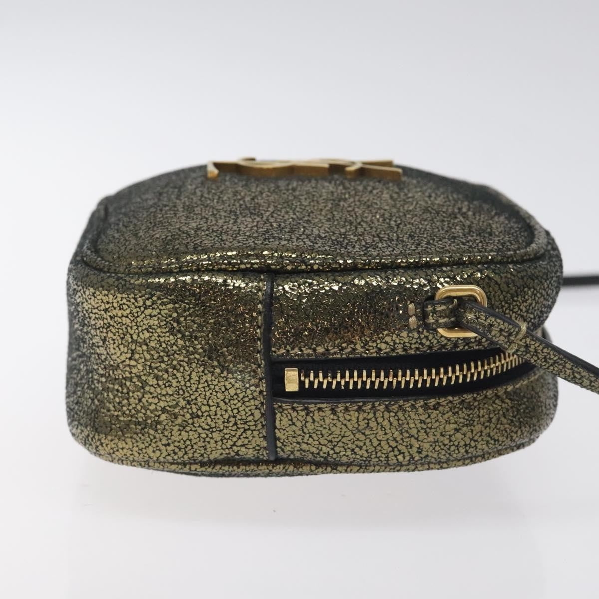 Saint Laurent Classic Monogram Blogger Crossbody Bag Leather, GOLD, LEATHER, Crossbody bag