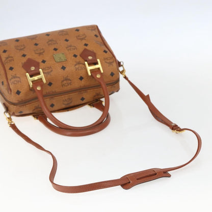 MCM Visetos logogramme Handbag Canvas and Leather, BROWN, CANVAS, Handbag