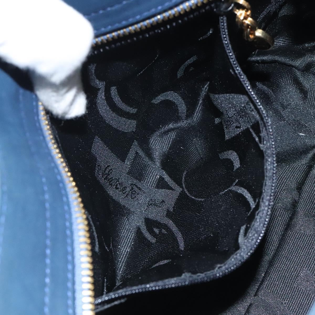 Salvatore Ferragamo Vala Handbag Suede, BLUE, SUEDE, Handbag