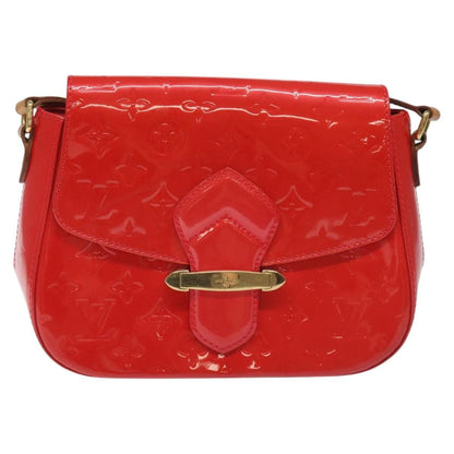 Louis Vuitton Bellflower Handbag Monogram Vernis, RED, PATENT_LEATHER, Shoulder bag