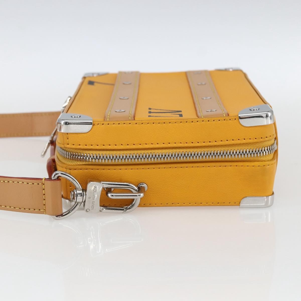 Louis Vuitton Handle Soft Trunk Bag Monogram Taurillon Leather, Yellow, Leather, Clutch