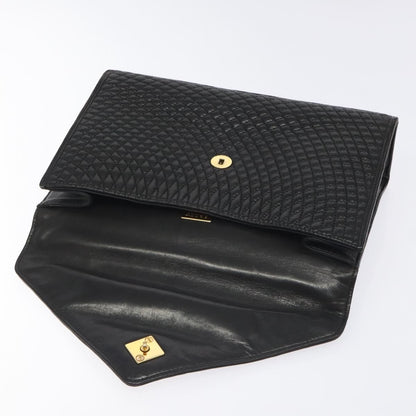 Bally Vintage Handbag Quilted Leather, BLACK, LEATHER, Handbag