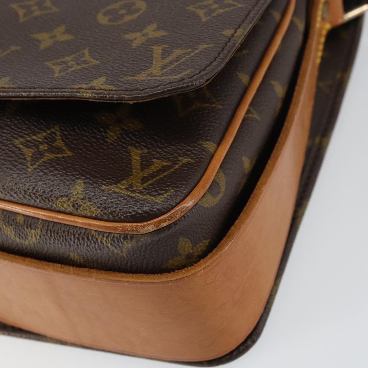 Louis Vuitton Cartouchiere Handbag Monogram Canvas, BROWN, CANVAS, Shoulder bag