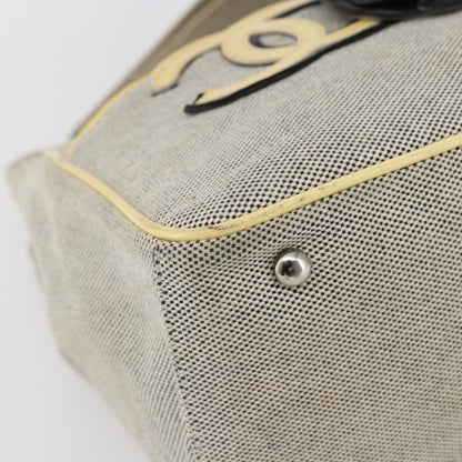 Chanel Camellia No.5 Tote Canvas, GRAY, CANVAS, Tote bag