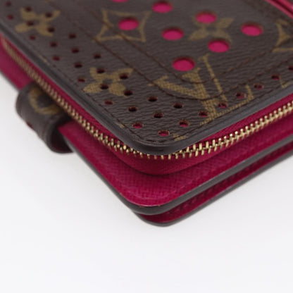 Louis Vuitton Perfo  Compact Zip Wallet Canvas, PINK, CANVAS, Wallets
