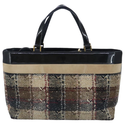 Burberry Vintage tote bag Wool, BEIGE, WOOL, Tote bag