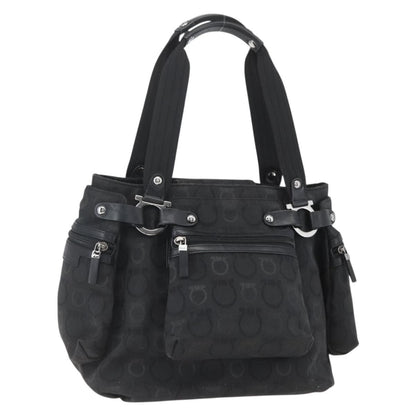 Salvatore Ferragamo Gancini Tote Nylon, Black, Nylon, Tote Bag