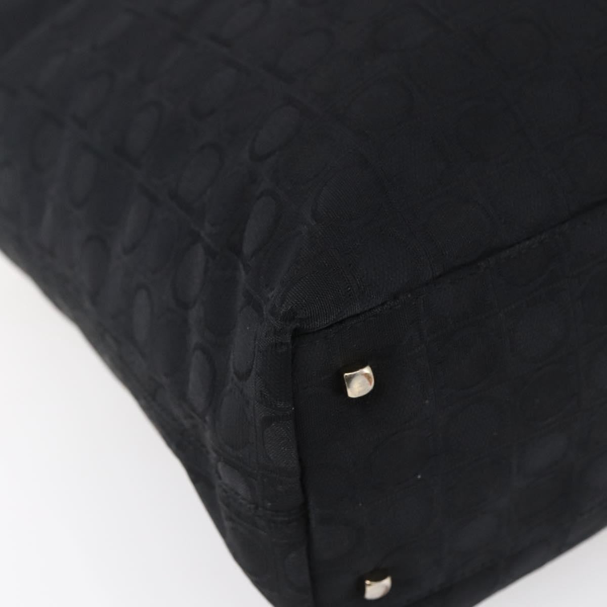 Salvatore Ferragamo Gancini Tote Gancini Canvas, BLACK, CANVAS, Tote bag