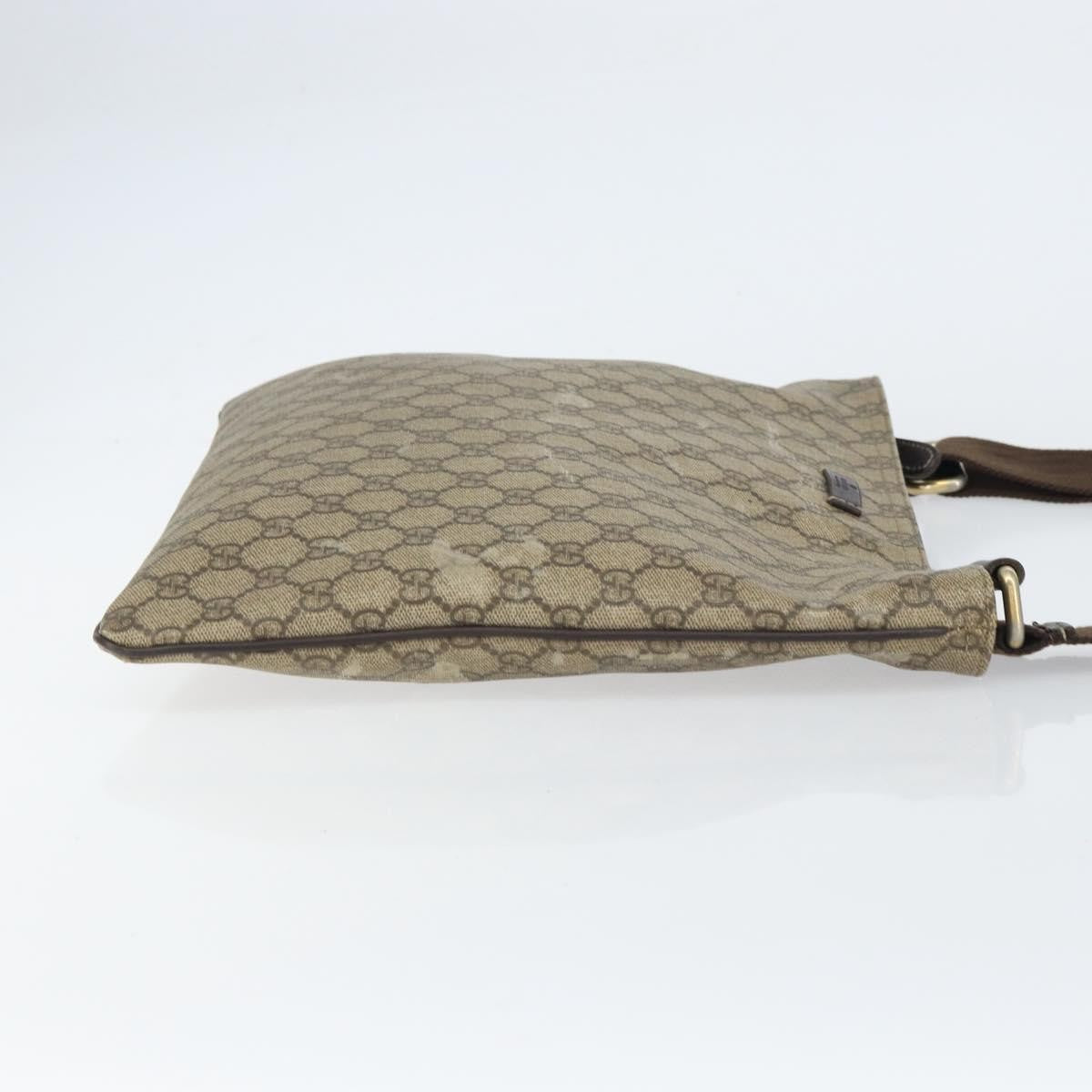 Gucci Zip Top Messenger Bag GG Coated Canvas, BEIGE, PVC, Shoulder bag