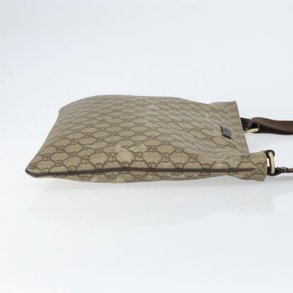 Gucci Zip Top Messenger Bag GG Coated Canvas, BEIGE, PVC, Shoulder bag