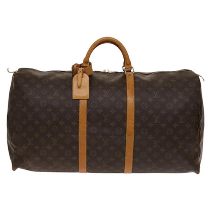Louis Vuitton Keepall Bag Monogram Canvas, BROWN, CANVAS, Travel bag