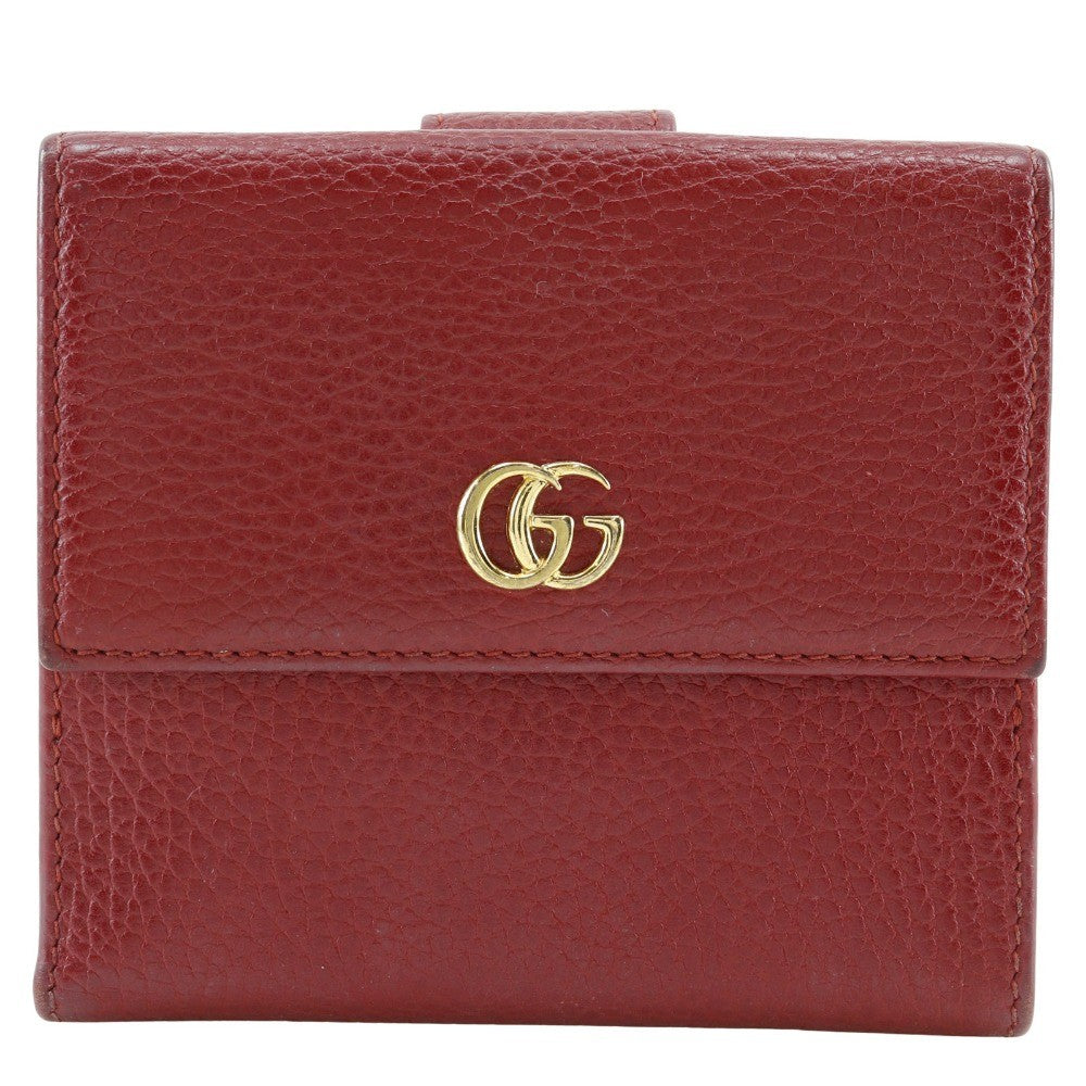 Gucci GG Marmont Bifold Wallet Leather, RED, LEATHER, Wallets