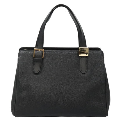 Burberry Vintage Handbag Leather, BLACK, LEATHER, Handbag