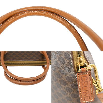 Celine Vintage Macadam Shoulder Bag Canvas, BROWN, CANVAS, Shoulder bag