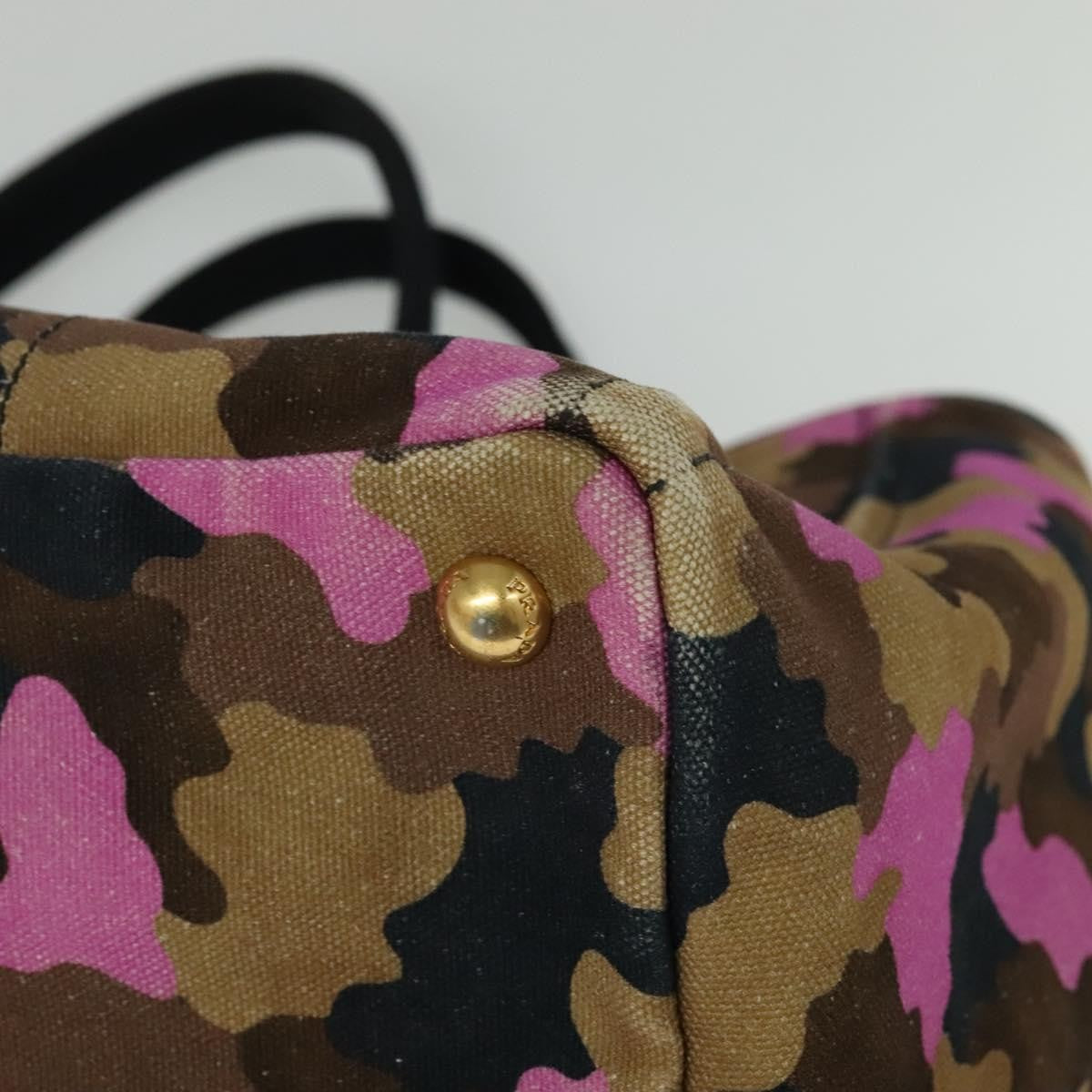 Prada Canapa Open Tote Canvas, MULTICOLOUR, CANVAS, Tote bag