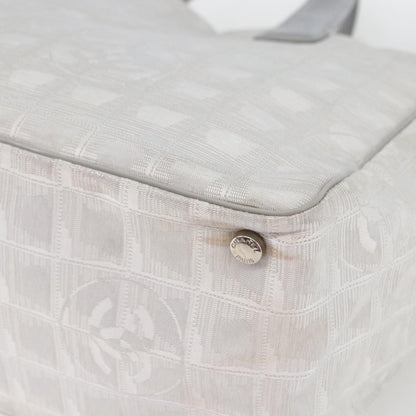 Chanel Travel Line Tote Nylon, SILVER, NYLON, Tote bag