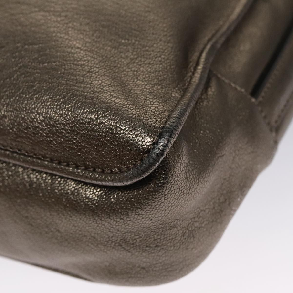 Loewe Anagram handbag Leather, METALLIC, LEATHER, Handbag