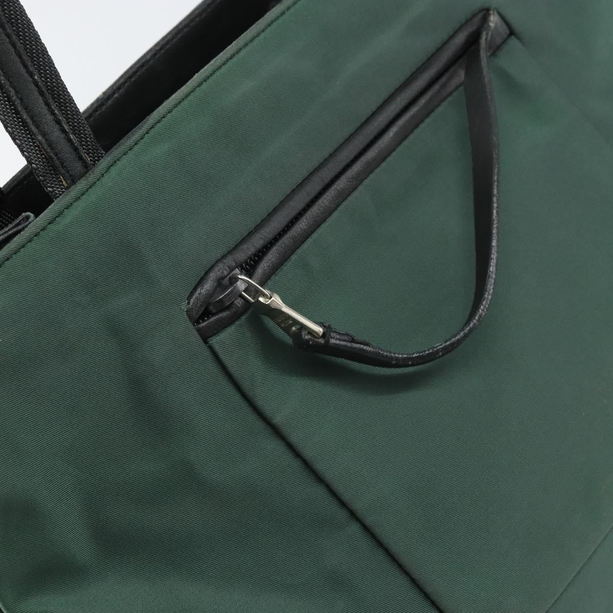 Prada Vintage Zip Tote Tessuto, GREEN, NYLON, Tote bag