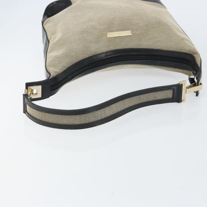 Gucci Vintage Hobo Canvas, GRAY, CANVAS, Shoulder bag