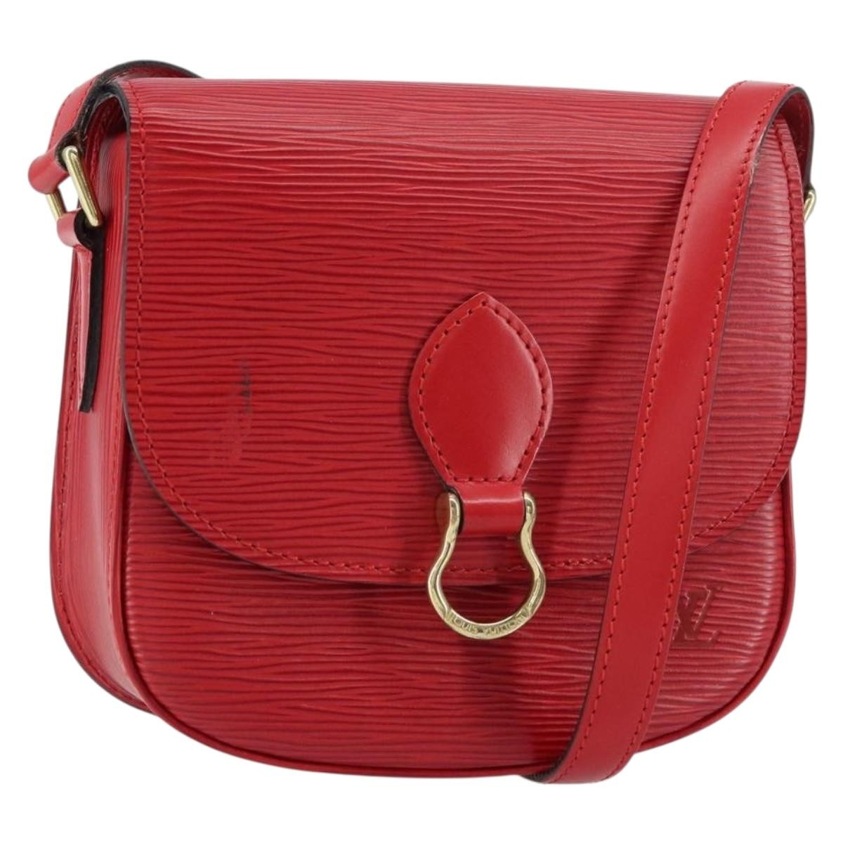 Louis Vuitton Saint Cloud Handbag Epi Leather, RED, LEATHER, Shoulder bag