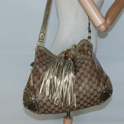 Gucci Indy Hobo GG Coated Canvas, BEIGE, CANVAS, Handbag