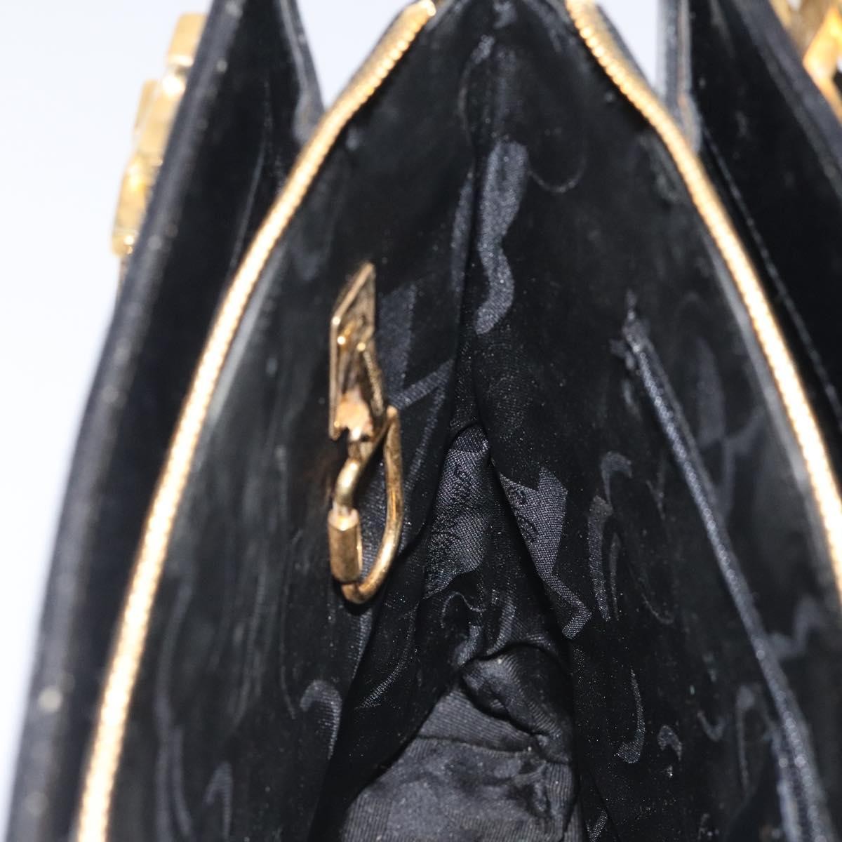 Salvatore Ferragamo Gancini Shoulder Bag Leather, BLACK, LEATHER, Shoulder bag