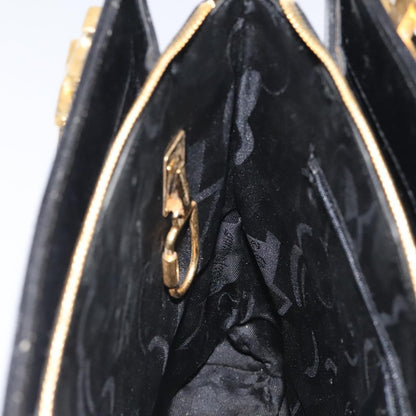 Salvatore Ferragamo Gancini Shoulder Bag Leather, BLACK, LEATHER, Shoulder bag