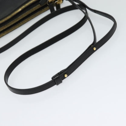 Celine Trio Crossbody Bag Leather, BLACK, LEATHER, Crossbody bag