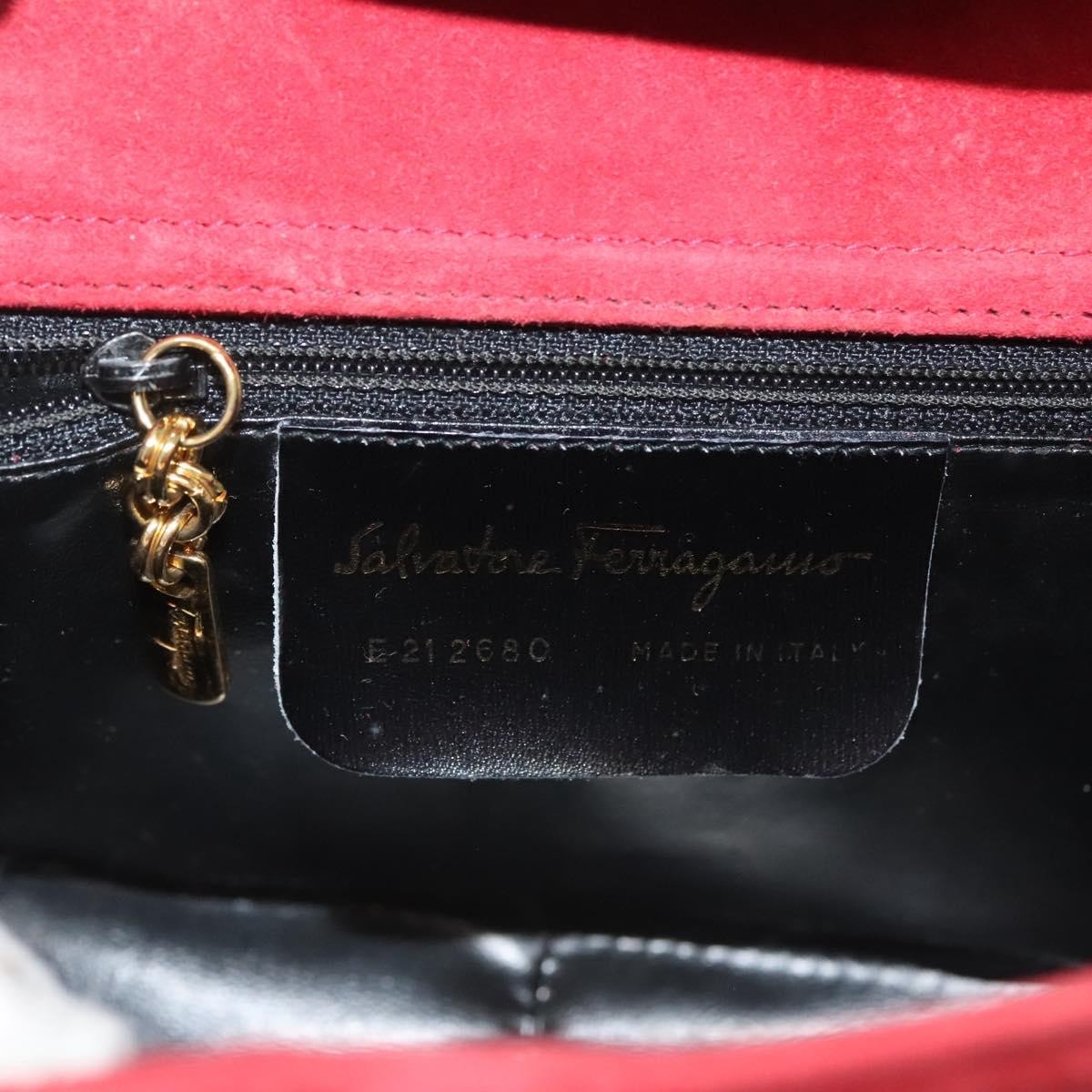 Salvatore Ferragamo Gancini Shoulder Bag Suede, RED, SUEDE, Shoulder bag
