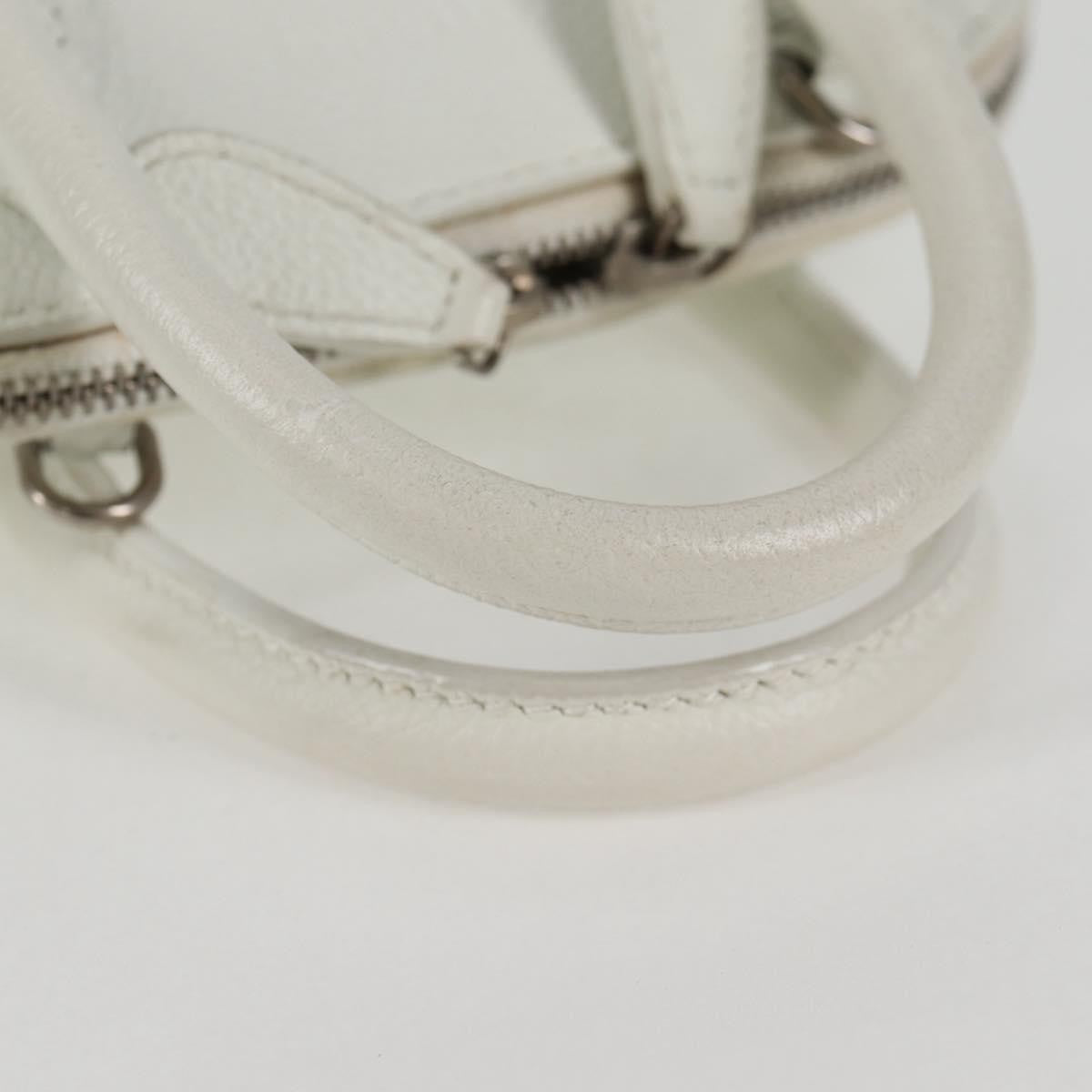 Balenciaga Logo Ville Bag Leather, WHITE, LEATHER, Handbag
