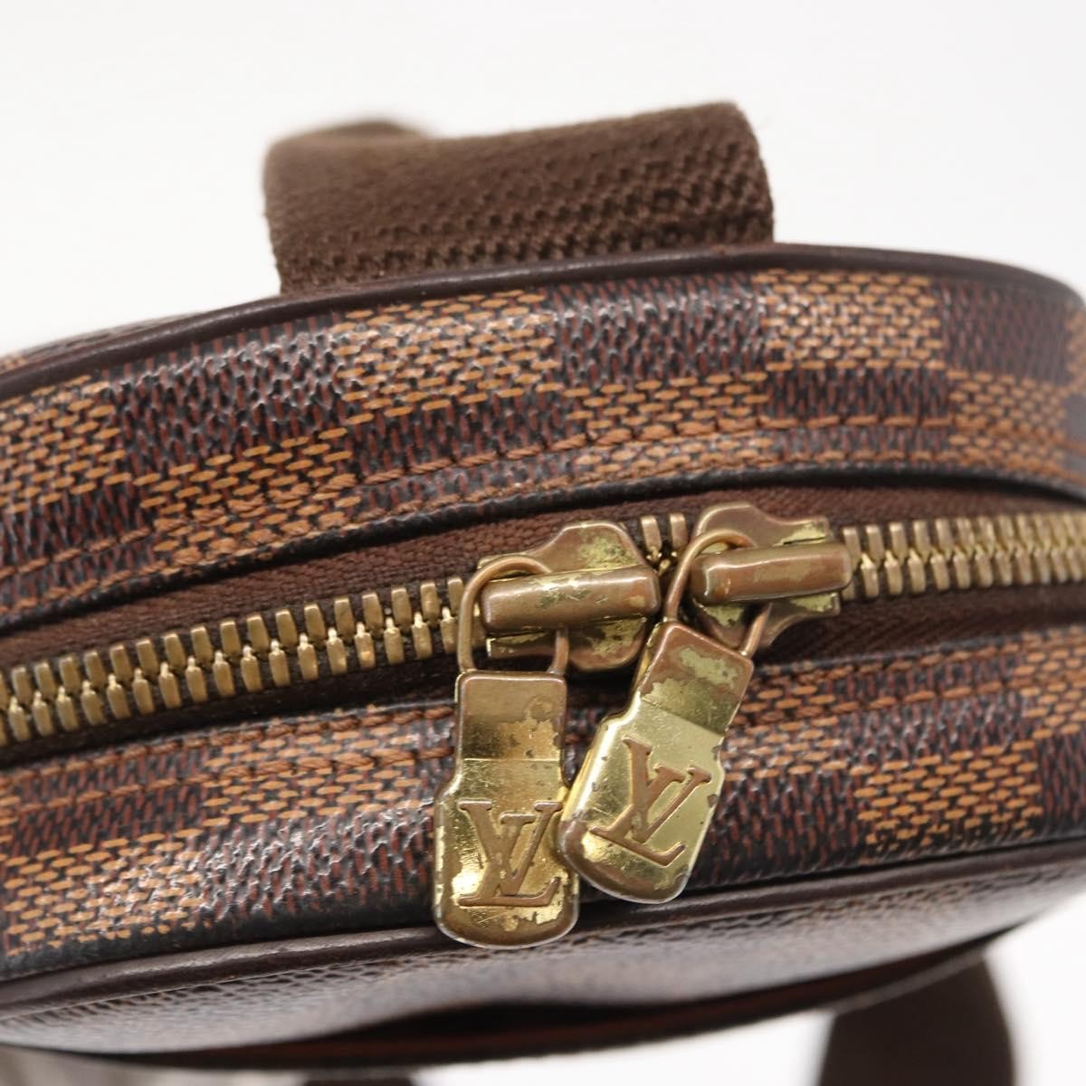 Louis Vuitton Pochette Gange Damier, Brown, Canvas, Clutch