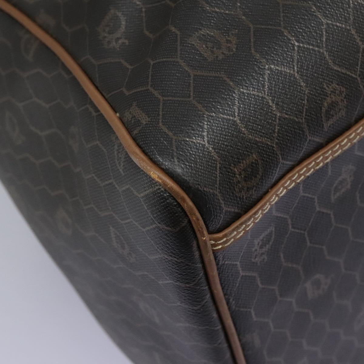Christian Dior Vintage Honeycomb Boston bag Canvas and Leather, BLACK, CANVAS, Travel bag