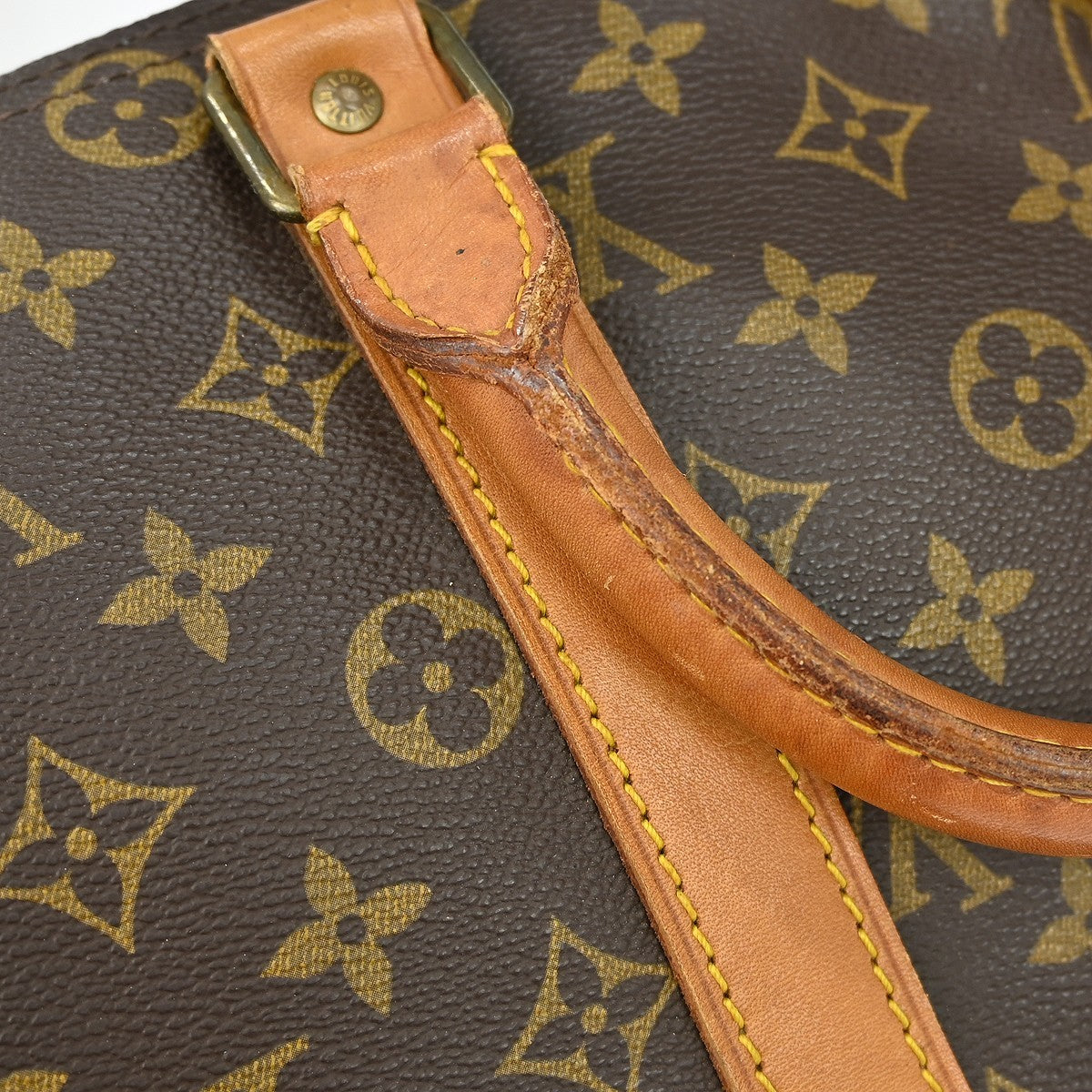 Louis Vuitton Keepall Bag Monogram Canvas, BROWN, CANVAS, Travel bag
