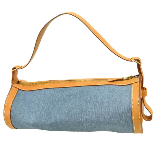 Hermes Sac Doremi Bag Denim with Leather, Blue, Denim, Shoulder Bag