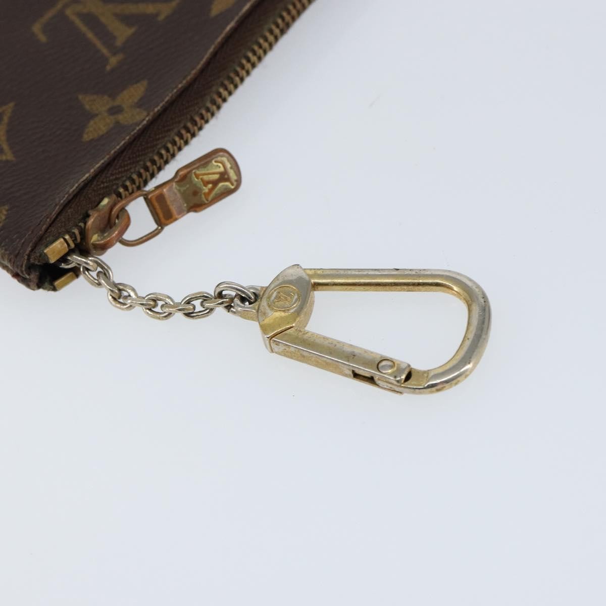 Louis Vuitton Pochette Clés Monogram Canvas, BROWN, CANVAS, Wallets