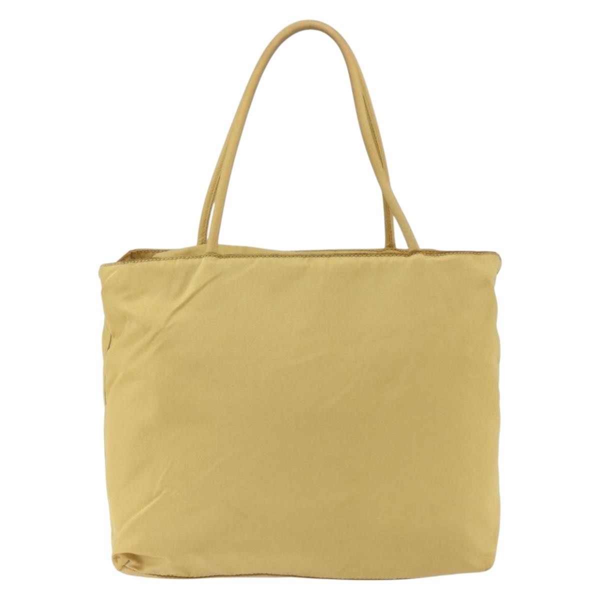 Prada Vintage Tote Tessuto, YELLOW, NYLON, Tote bag