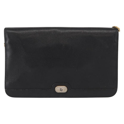 Christian Dior Vintage Shoulder Bag Leather, Black, Leather, Shoulder Bag