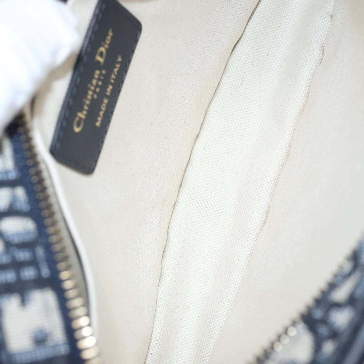 Christian Dior Diorquake Clutch Oblique Canvas, NAVY, CANVAS, Clutche & pouche