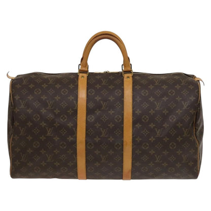 Louis Vuitton Keepall Bag Monogram Canvas, BROWN, CANVAS, Travel bag