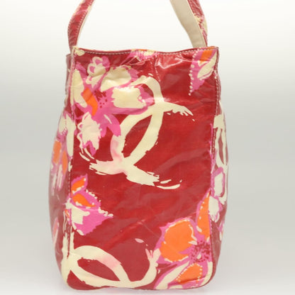 Chanel Vintage Floral Tote Patent leather, RED, PATENT_LEATHER, Tote bag