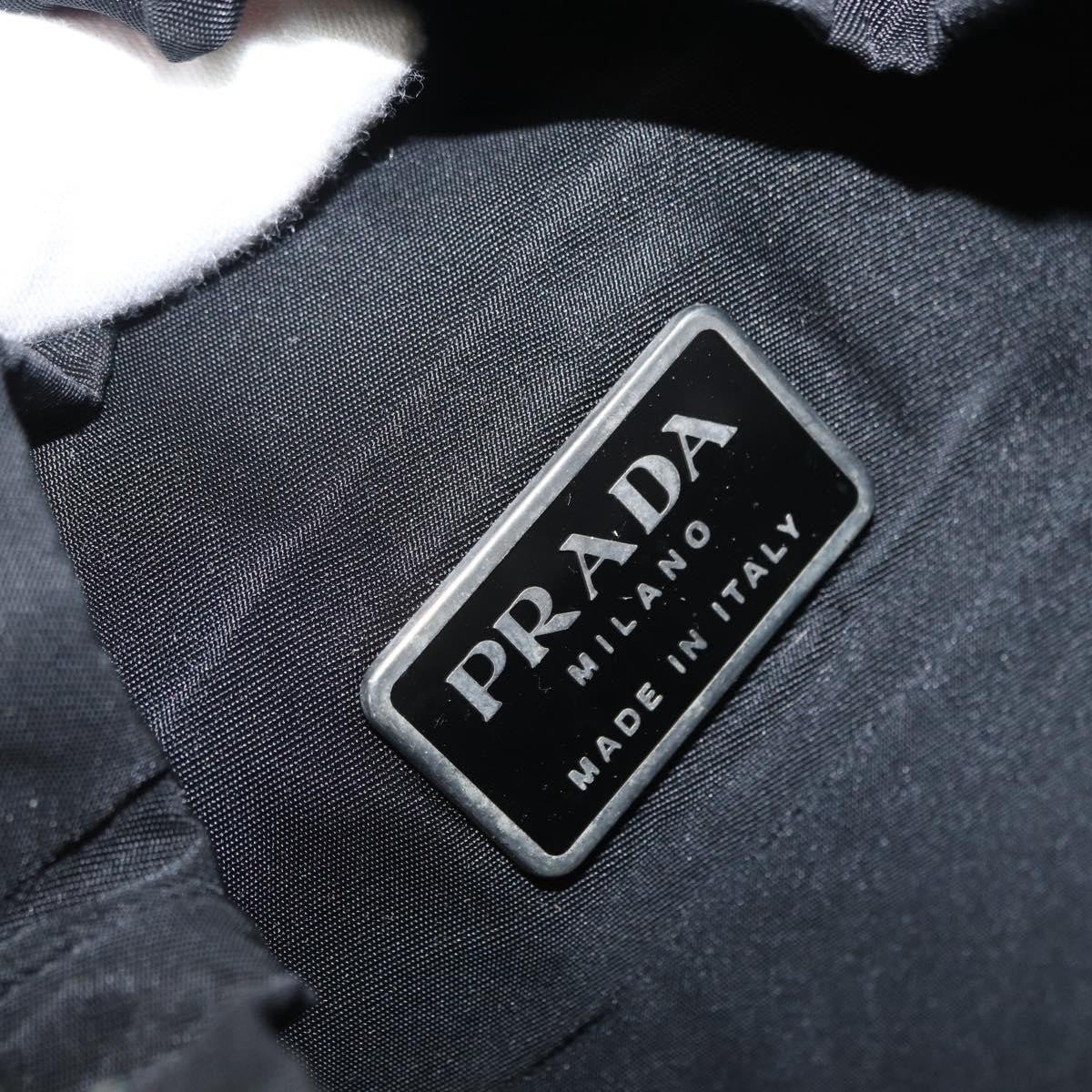 Prada Single Buckle Pocket Backpack Tessuto, BLACK, NYLON, Backpack