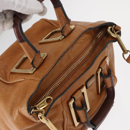 Chloe Ethel Handbag Leather, BROWN, LEATHER, Handbag