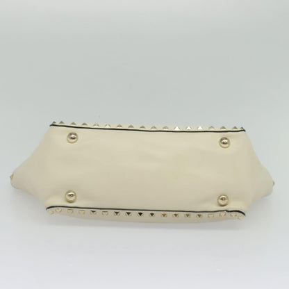 Valentino Garavani Rockstud Tote Soft Leather, WHITE, LEATHER, Tote bag