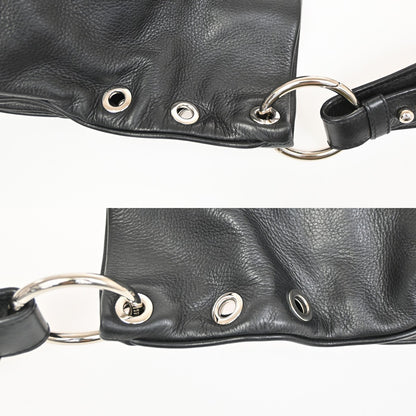 Bally Vintage Shoulder Bag Leather, BLACK, LEATHER, Shoulder bag
