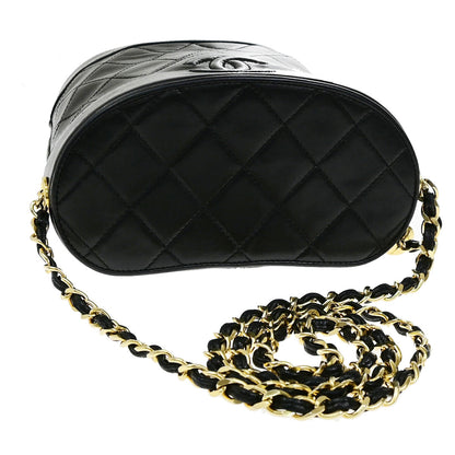 Chanel Vintage Tassel Box Bag Quilted Leather, BLACK, LEATHER, Shoulder bag