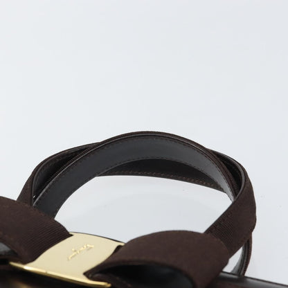 Salvatore Ferragamo Convertible Vara Bow Tote Leather, BROWN, LEATHER, Handbag