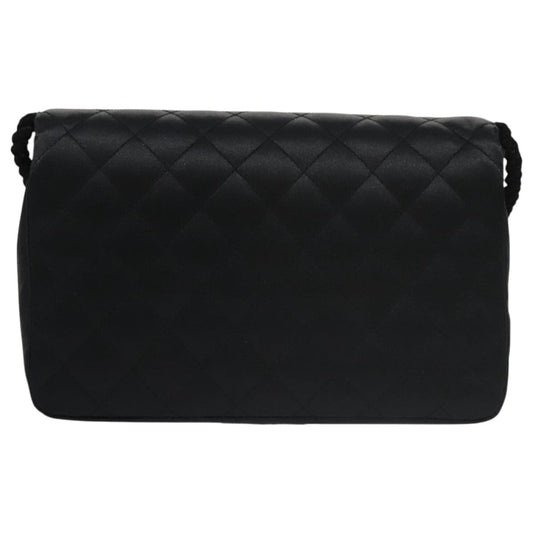 Chanel Camellia Charms Wallet on Chain Silk, BLACK, SATIN, Wallets